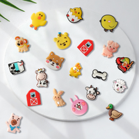 20Pcs Animal Farm Charm Shoe Decoration Charms, PVC Animal Farm Charms, Cute Cartoon Animal Farm Charm Decoration For DIY Clog Sandals, Fits For Kids Adult Birthday Gift(Please Pay Attention To Children Swallowing Decorative Items By Mistake)