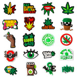 Click image to open expanded view 20Pcs Weed Shoe Charms for Wristband With Holes,Pin The Different Weed Patterns Pattern Charms for Adult Birthday Party Favor Gift