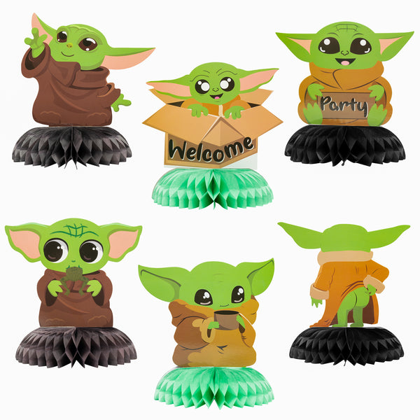 6Pcs Galaxy Wars baby Honeycomb Centerpieces,Table Topper for Birthday Party Decoration, Double Sided Table Topper Centerpieces Party Favor, Party Supplies for Kids, Photo Booth Props