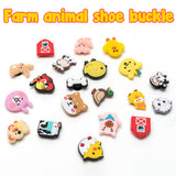 20Pcs Animal Farm Charm Shoe Decoration Charms, PVC Animal Farm Charms, Cute Cartoon Animal Farm Charm Decoration For DIY Clog Sandals, Fits For Kids Adult Birthday Gift(Please Pay Attention To Children Swallowing Decorative Items By Mistake)