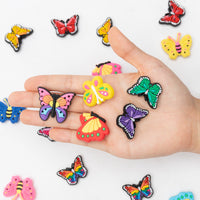 20Pcs Butterfly Shoe Charms Croc Shoe Charms for Clog Wristband with Holes, Various Styles of Butterfly Shapes,All kinds Of Butterfly Shoe Charm for Girls Birthday Party Favor