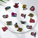 20Pcs Neon Charm Croc Shoe Decoration Charms, PVC Neon Charm, Different Neon Patterns Neon Charm Decoration For DIY Clog Sandals, Fits For Kids Adult Birthday Gift