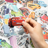 122Pcs Race Cars Party Supplies Kit, Lightning McQueen Party Favors All-in-one Package Party Supplies Including Cartoon Tattoo Stickers Mini Model Cars Bracelet Goodie Bag for Boys